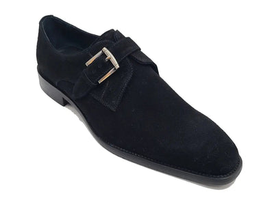Supple Suede Single Monk Carrucci Shoes Men's