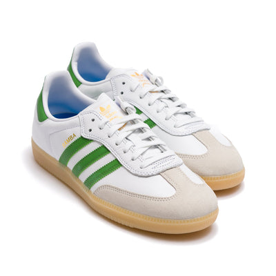 Adidas Skateboarding Samba ADV Skate Shoe - White/Green/Gum