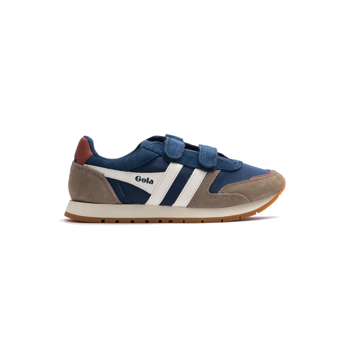 Gola Classics Kids' Austin Strap Sneakers - Navy/Rhino/Off White