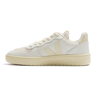 Veja V-10 Prime Leather Shoe - Pure Calcaire