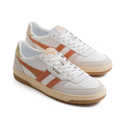 Gola Hawk Women's Shoes - White/Terracotta/Gold