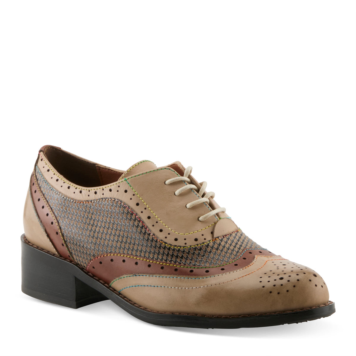 L'Artiste Tapdancer-Check Women's Oxfords — product view 1