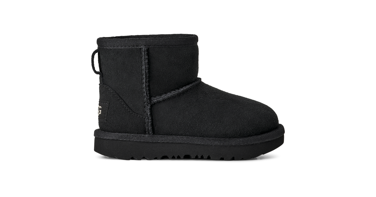 UGG Classic Mini II Toddlers' (TD) Boots — Black Sheepskin