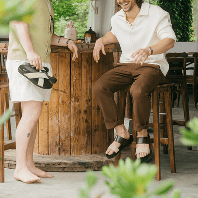 Del Toro Shoes Men's Brown & Tan Cinturini Sandal