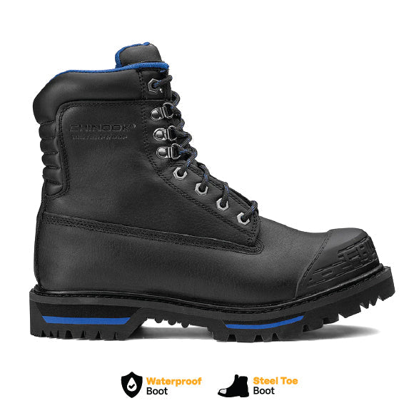 Tarantula 8" Steel Toe Men’s Waterproof Work Boot - Black – product view 1