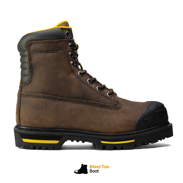 Tarantula 8" Steel Toe Men's Work Boot - Brown – product view 1