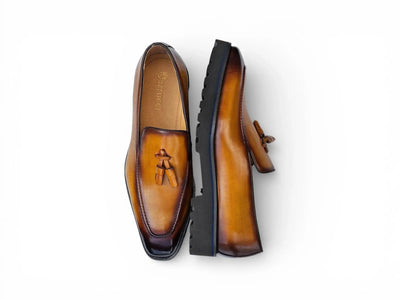 Tassel Loafer in Lug Sole Carrucci Shoes Men's