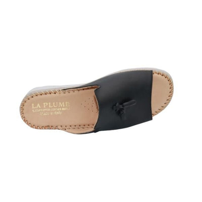 Tassle Leather Whip-Stitched Slide