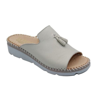 Tassle Leather Whip-Stitched Slide