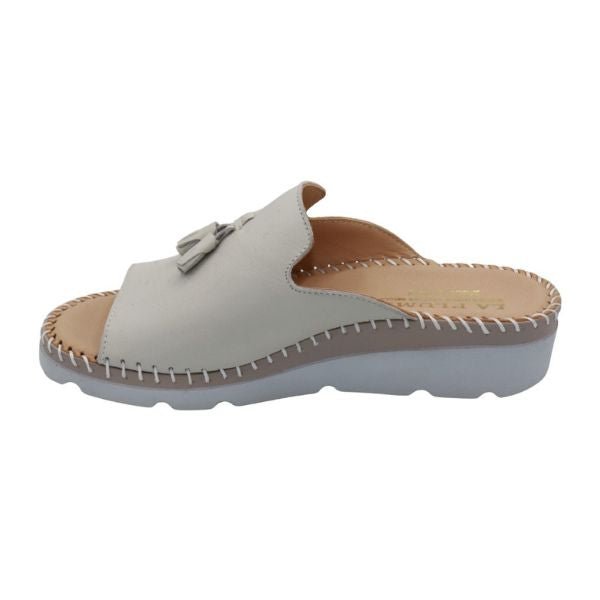 Tassle Leather Whip-Stitched Slide