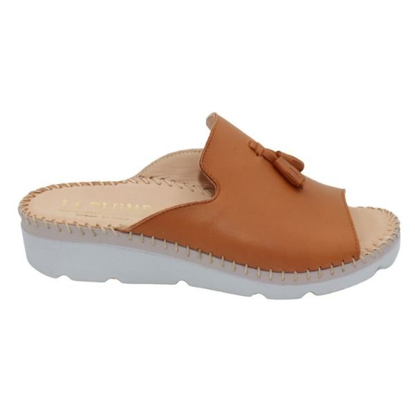 Tassle Leather Whip-Stitched Slide