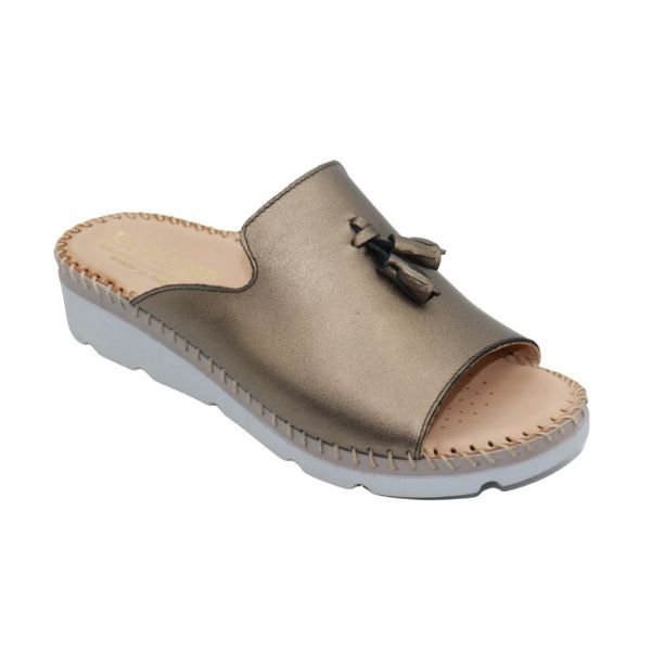 Tassle Leather Whip-Stitched Slide
