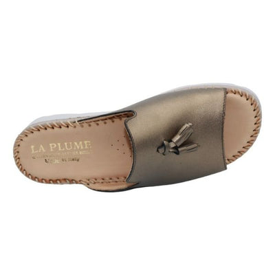 Tassle Leather Whip-Stitched Slide