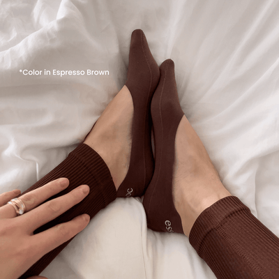 Unisex Cotton No Show Socks 3-Pack | Espresso Brown