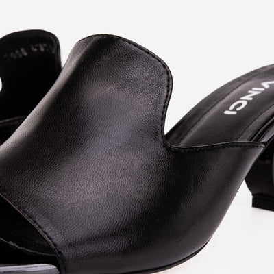 Vinci Leather The Tory Black Leather Women Sandal – product view 4