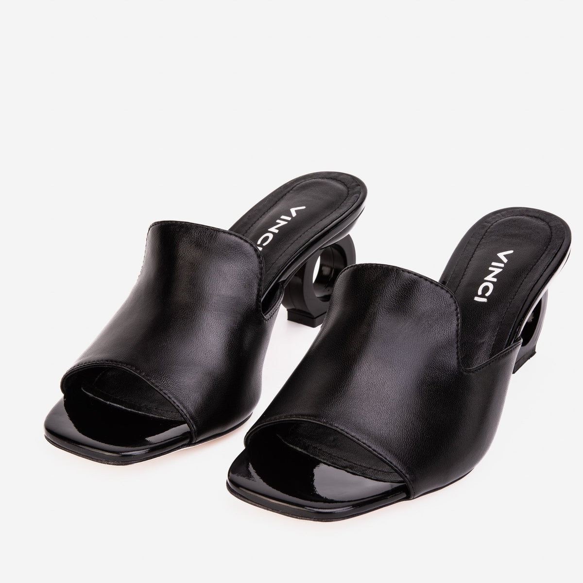 Vinci Leather The Tory Black Leather Women Sandal – product view 5