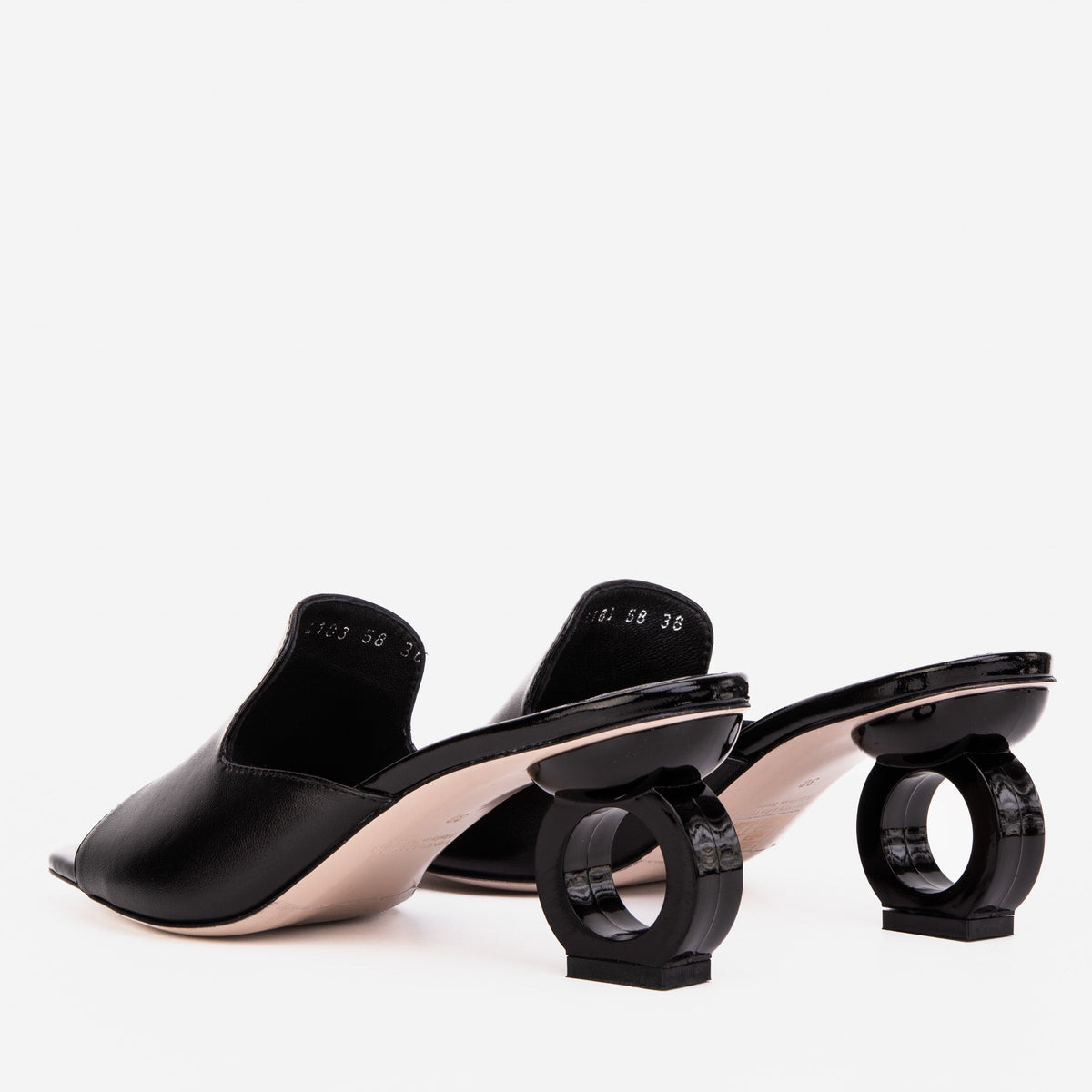 Vinci Leather The Tory Black Leather Women Sandal – product view 6