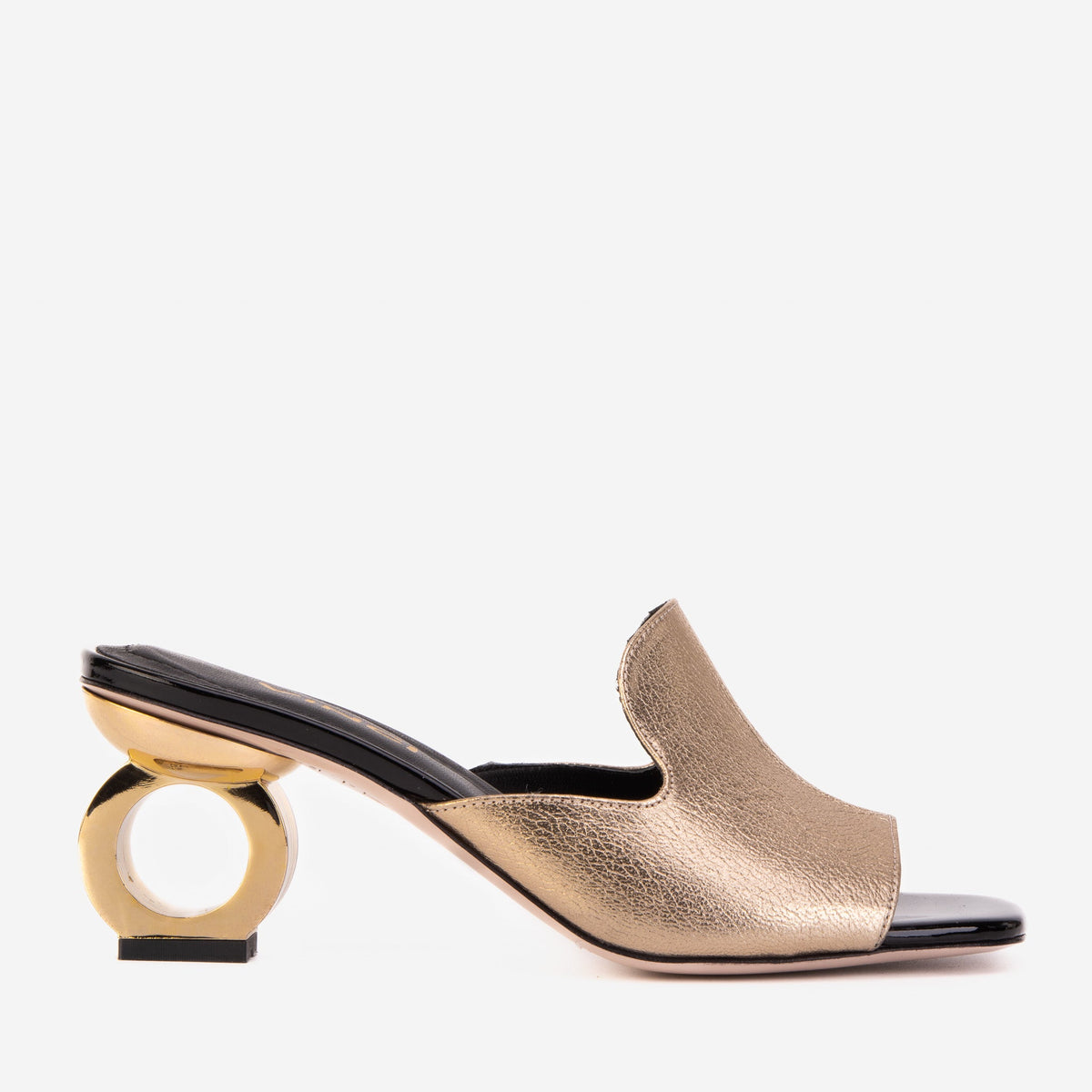 Vinci Leather The Tory Gold Leather Women Sandal – product view 1