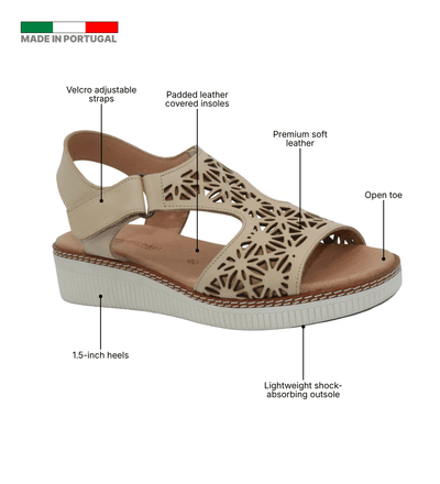 Eric Michael Trudy Geometric Leather Womens Sandal