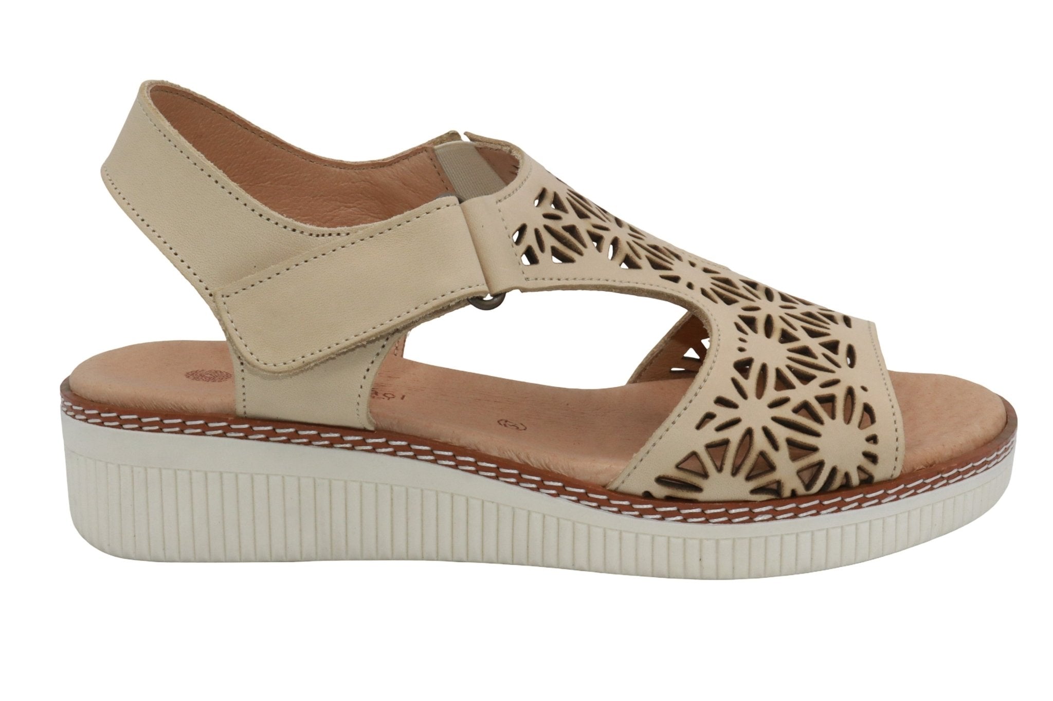 Eric Michael Trudy Geometric Leather Womens Sandal