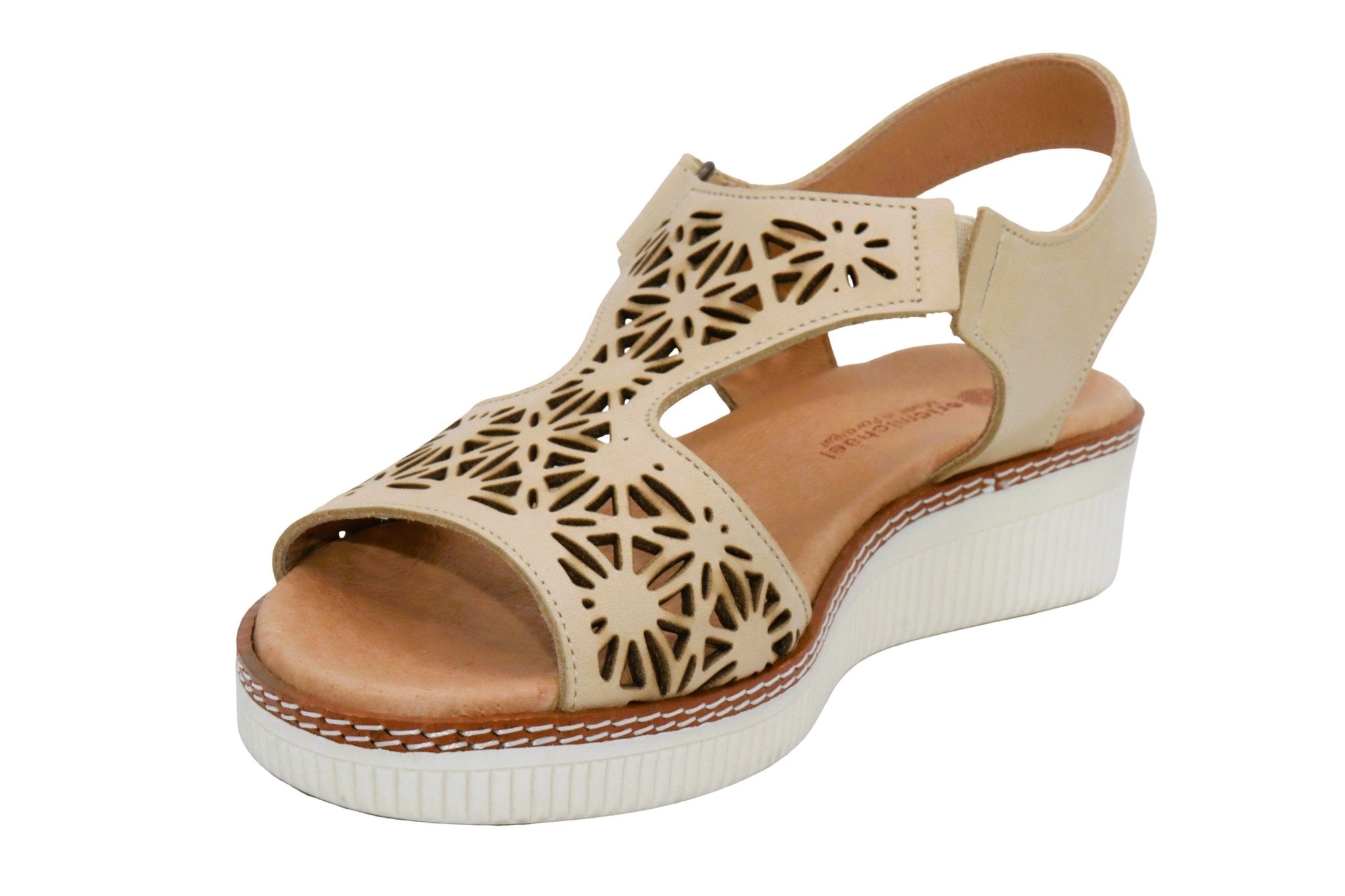 Eric Michael Trudy Geometric Leather Womens Sandal
