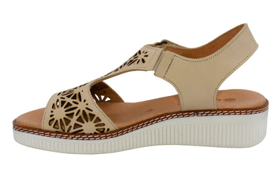 Eric Michael Trudy Geometric Leather Womens Sandal
