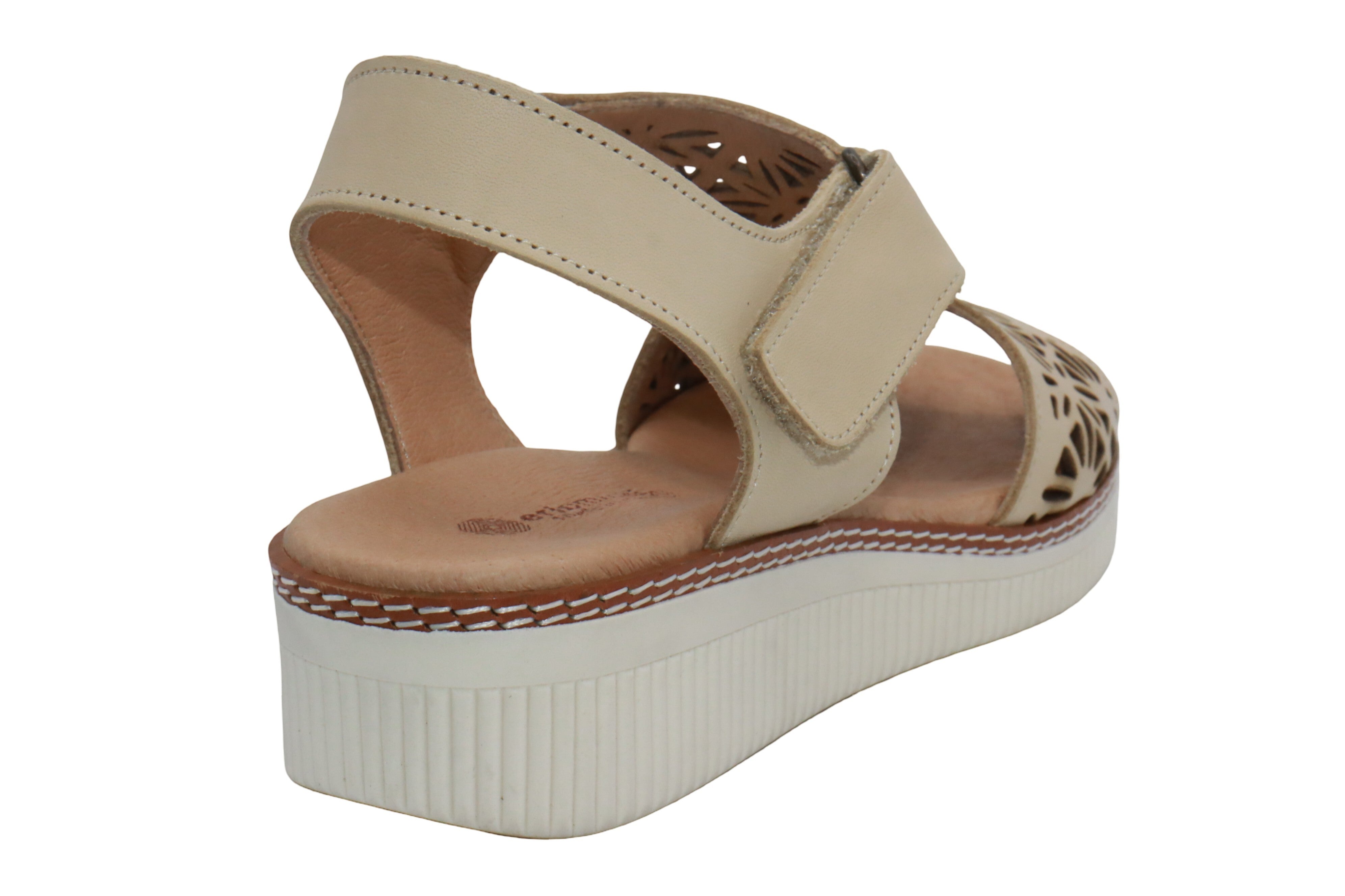 Eric Michael Trudy Geometric Leather Womens Sandal