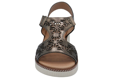 Eric Michael Trudy Geometric Leather Womens Sandal