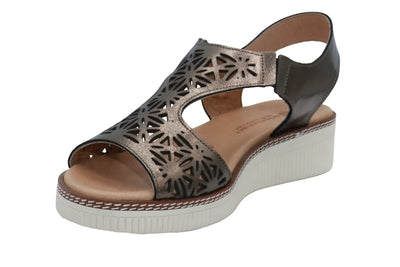 Eric Michael Trudy Geometric Leather Womens Sandal