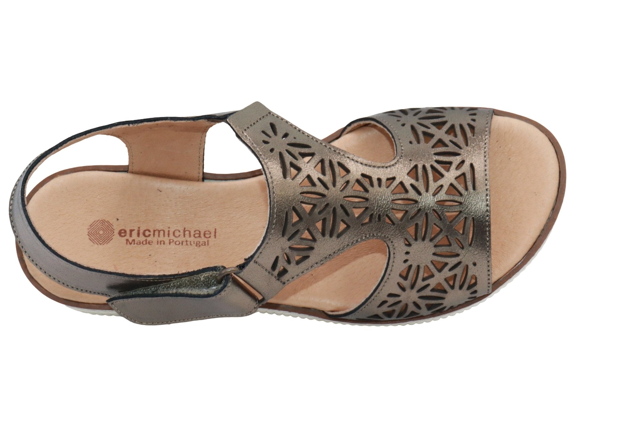 Eric Michael Trudy Geometric Leather Womens Sandal