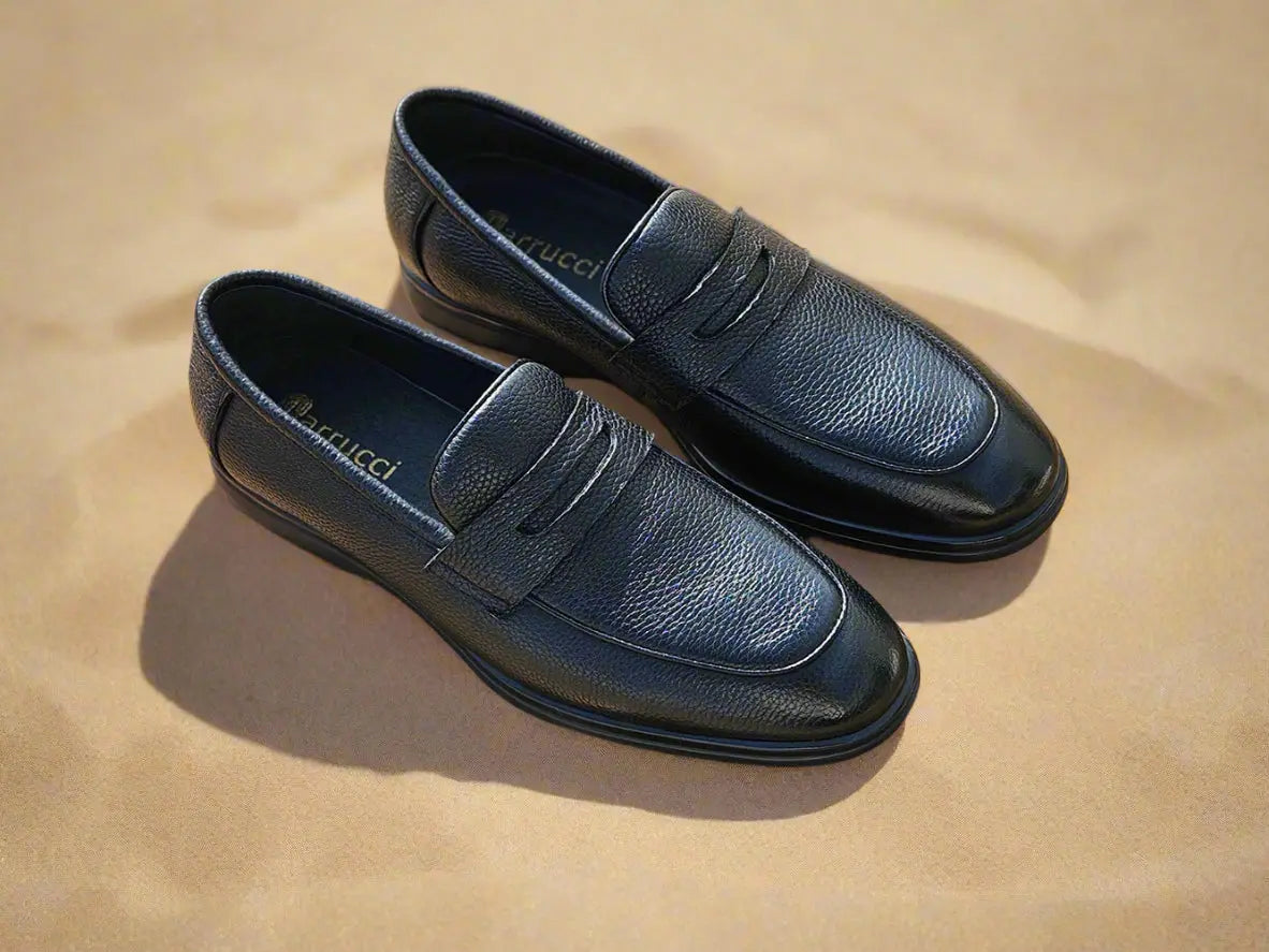 Carrucci Shoes Men's KS Unisex Classic Penny Loafer Calfskin Leather KS715 02