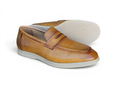 Carrucci Shoes Men's KS Unisex Classic Penny Loafer Calfskin Leather KS715 02