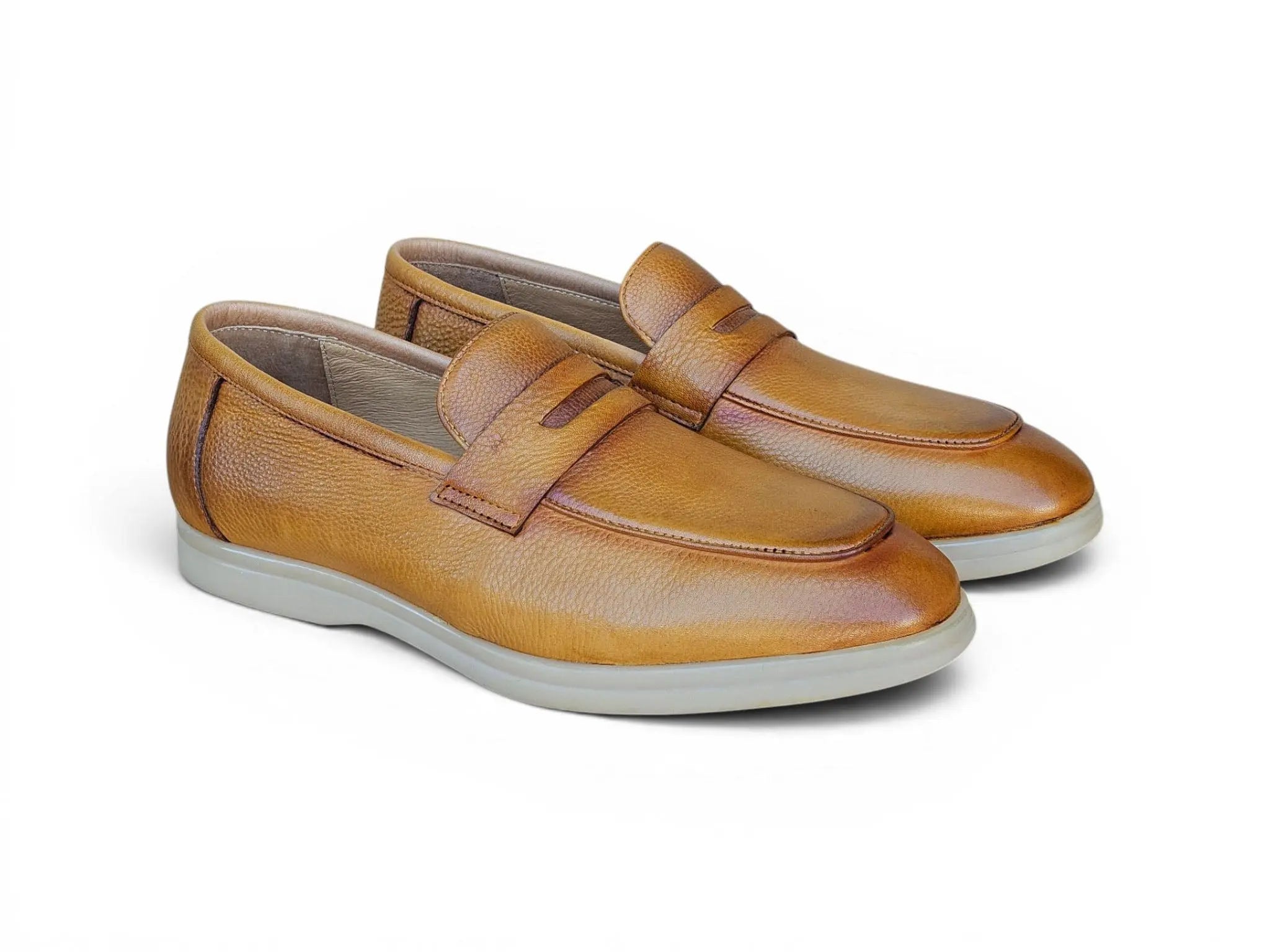Carrucci Shoes Men's KS Unisex Classic Penny Loafer Calfskin Leather KS715 02