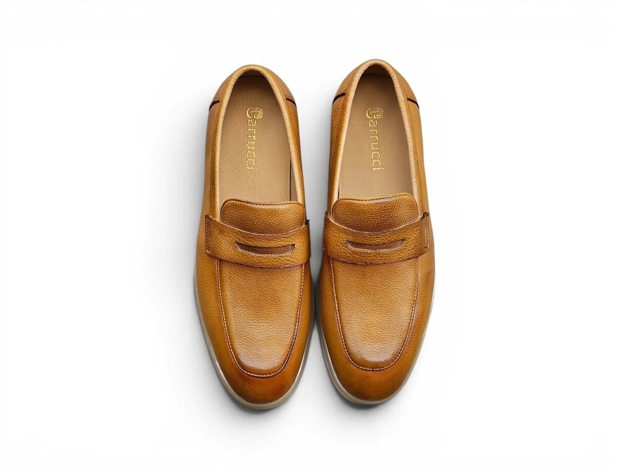 Carrucci Shoes Men's KS Unisex Classic Penny Loafer Calfskin Leather KS715 02