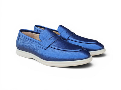 Carrucci Shoes Men's KS Unisex Classic Penny Loafer Calfskin Leather KS715 02