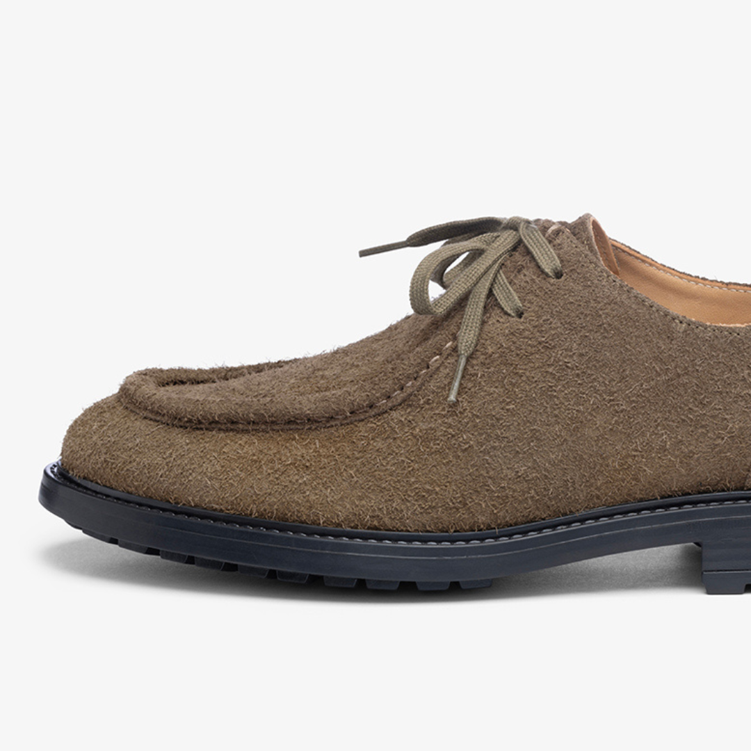 Del Toro Shoes Men's Antelope Textured Suede Tuscan Moc Boot
