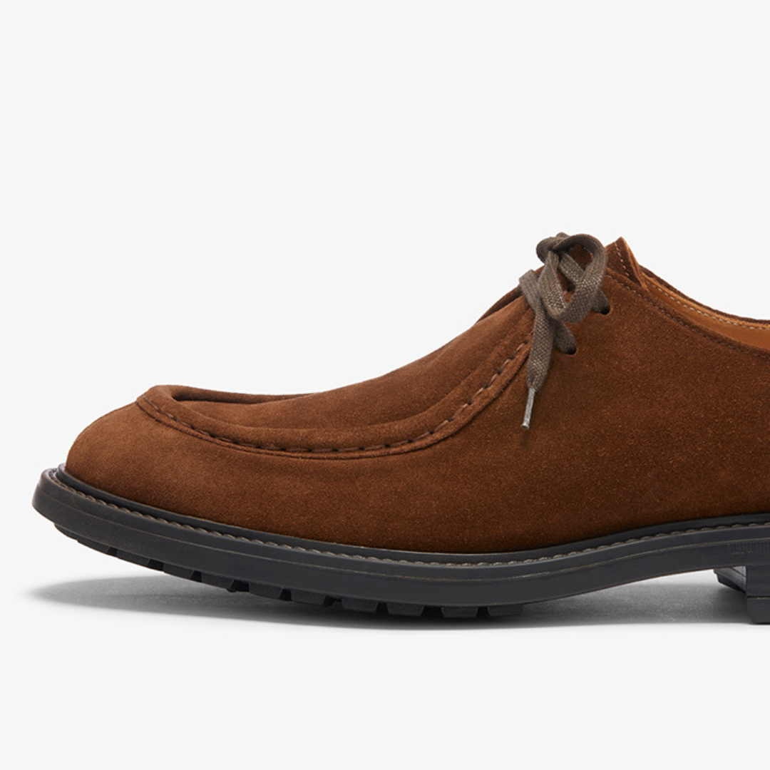 Del Toro Shoes Men's Chestnut Suede Tuscan Moc Boot