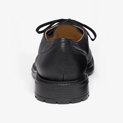 Del Toro Shoes Men's Black Pebbled Leather Tuscan Moc Boot