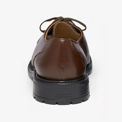 Del Toro Shoes Men's Brown Pebbled Leather Tuscan Moc Boot