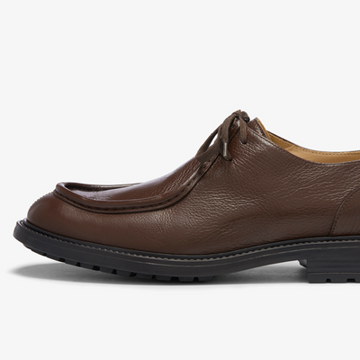 Del Toro Shoes Men's Brown Pebbled Leather Tuscan Moc Boot