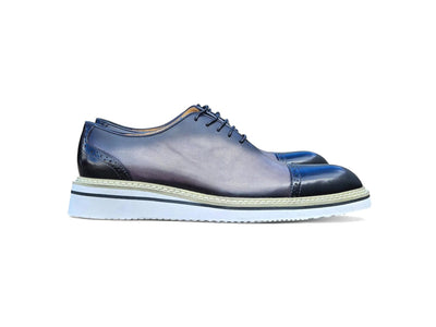 Carrucci Shoes Elegant Two Tone Cap Toe Calfskin Oxford KS552 20T view 8