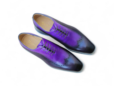 Carrucci Shoes Two Tone Oxford Men's Calfskin Leather KS515 33T back view