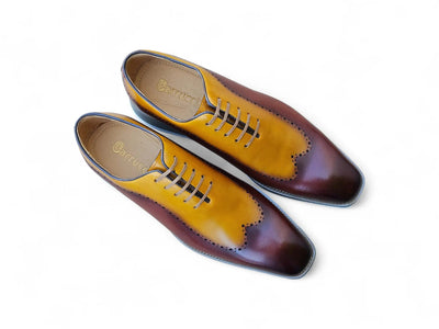 Carrucci Shoes Two Tone Oxford Men's Calfskin Leather KS515 33T view 10