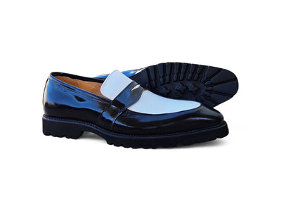 Carrucci Shoes Two Tone Patent Leather Penny Loafer Leather KS480 102PT view 13