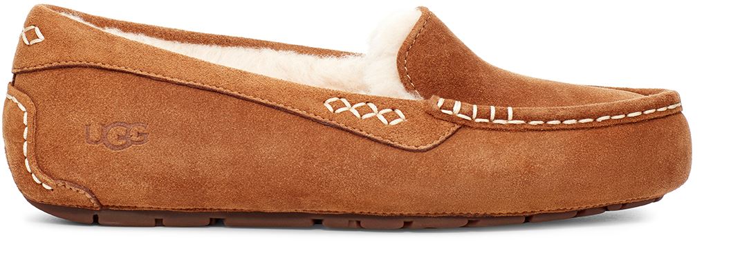 UGG Ansley Wide Womens Slippers — Chestnut Suede