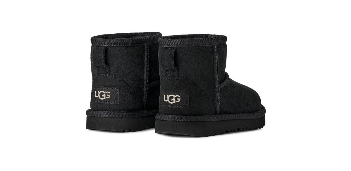 UGG Classic Mini II Toddlers' (TD) Boots — Black Sheepskin