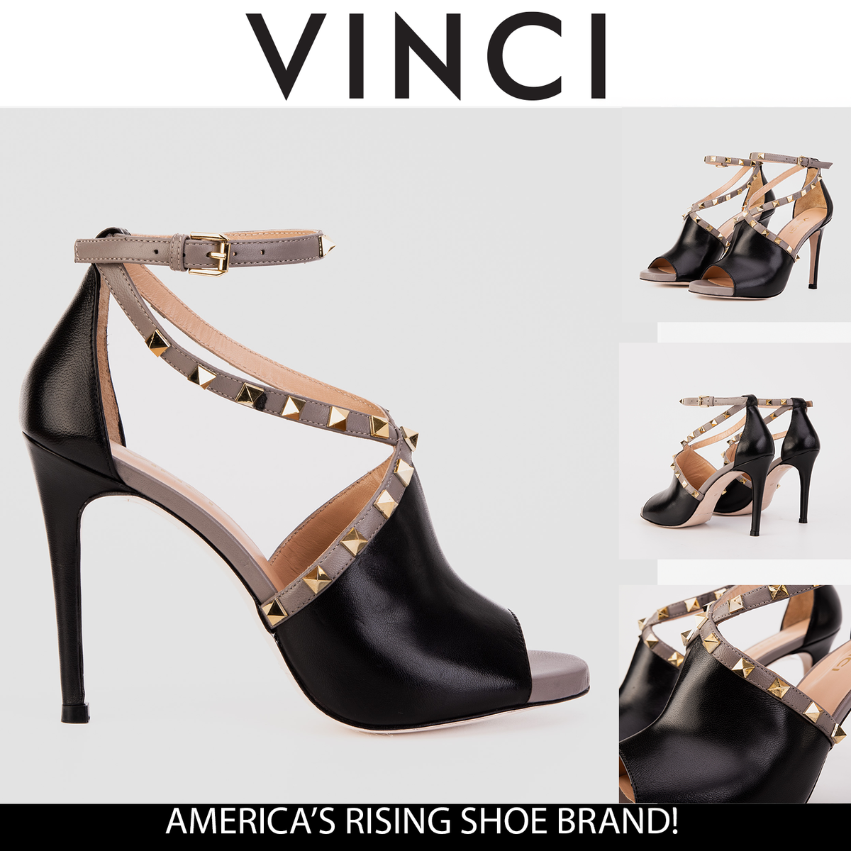 Vinci Leather The Ribnica Black Leather Ankle Strap Women Sandal – product view 16