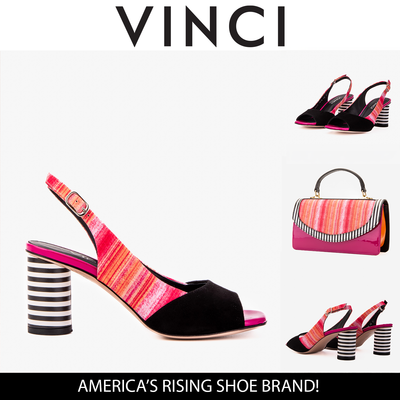 Vinci Leather The Spectrum Multicolor Block Heel Leather Women Slingback Sandal – product view 6