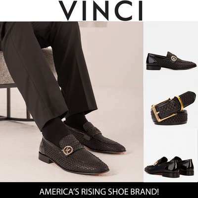 Vinci Leather The Monarch Black Leather Men Dress Shoe – product view 7