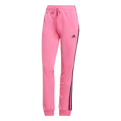adidas Women's Primegreen Essentials Warm-Up Slim Tapered 3-Stripies Track Pants - Pulse Magenta